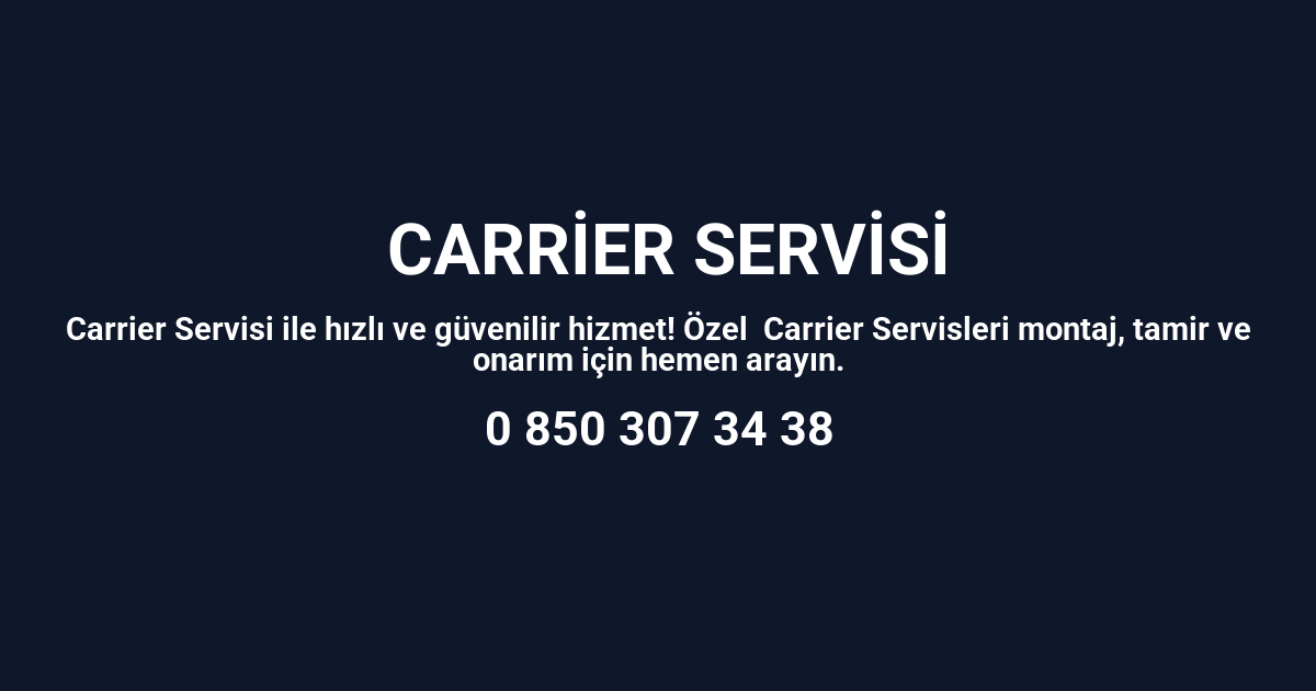 İstanbul Carrier Servisi